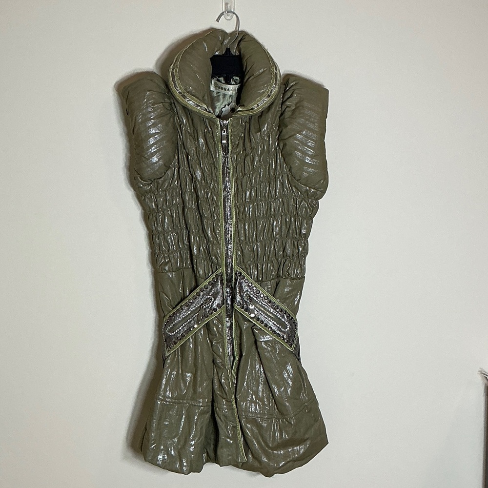 Stylish Olive Green Women's Quilted Vest